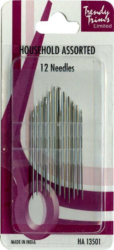 Trendy Trims Household Assorted Needles- 12 needles
