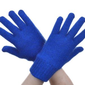 McDonald New Zealand Possum Merino Gloves 679 Shade Blue