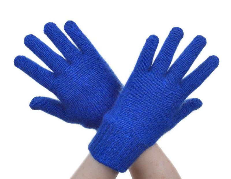 McDonald New Zealand Possum Merino Gloves 679 Shade Blue