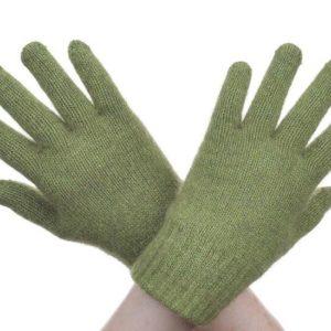 McDonald New Zealand Possum Merino Gloves 679 Shade Lime Green