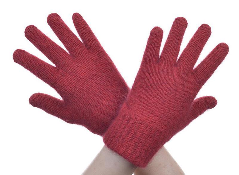 McDonald New Zealand Possum Merino Gloves 679 Shade Red
