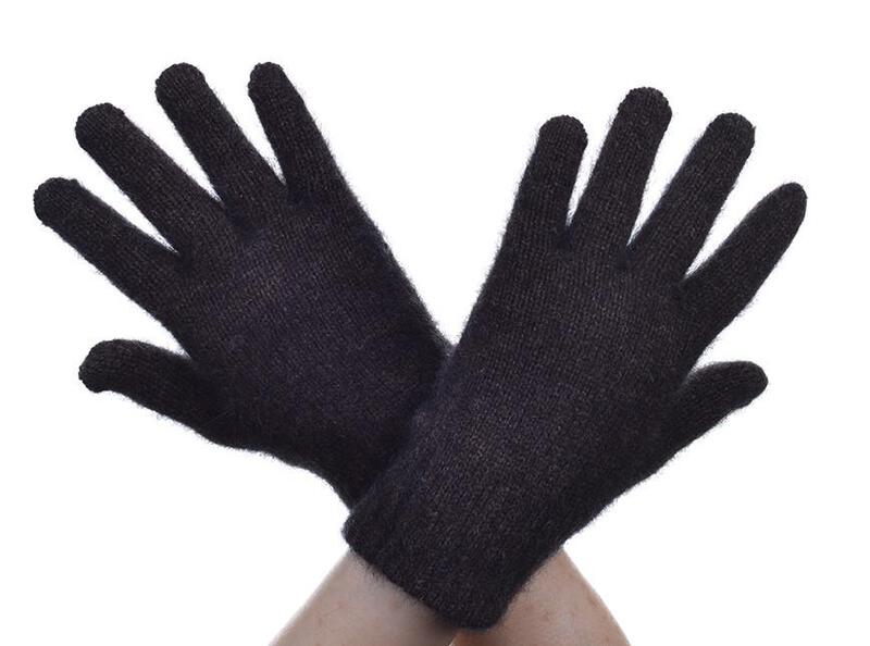 McDonald New Zealand Possum Merino Gloves 679 Shade Ebony