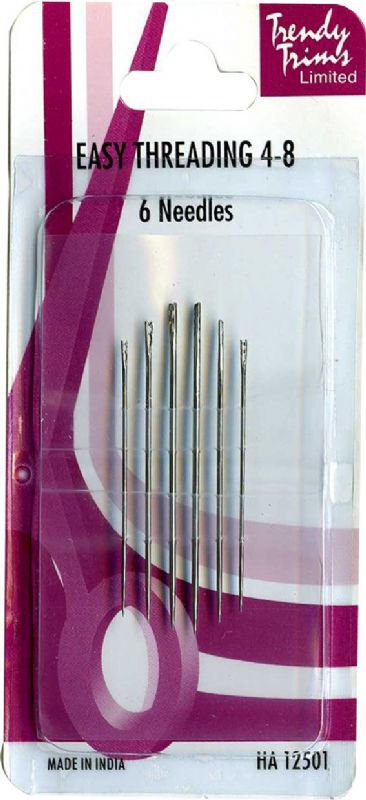 Trendy Trims Easy Thread Needles 4-8 6 Needles