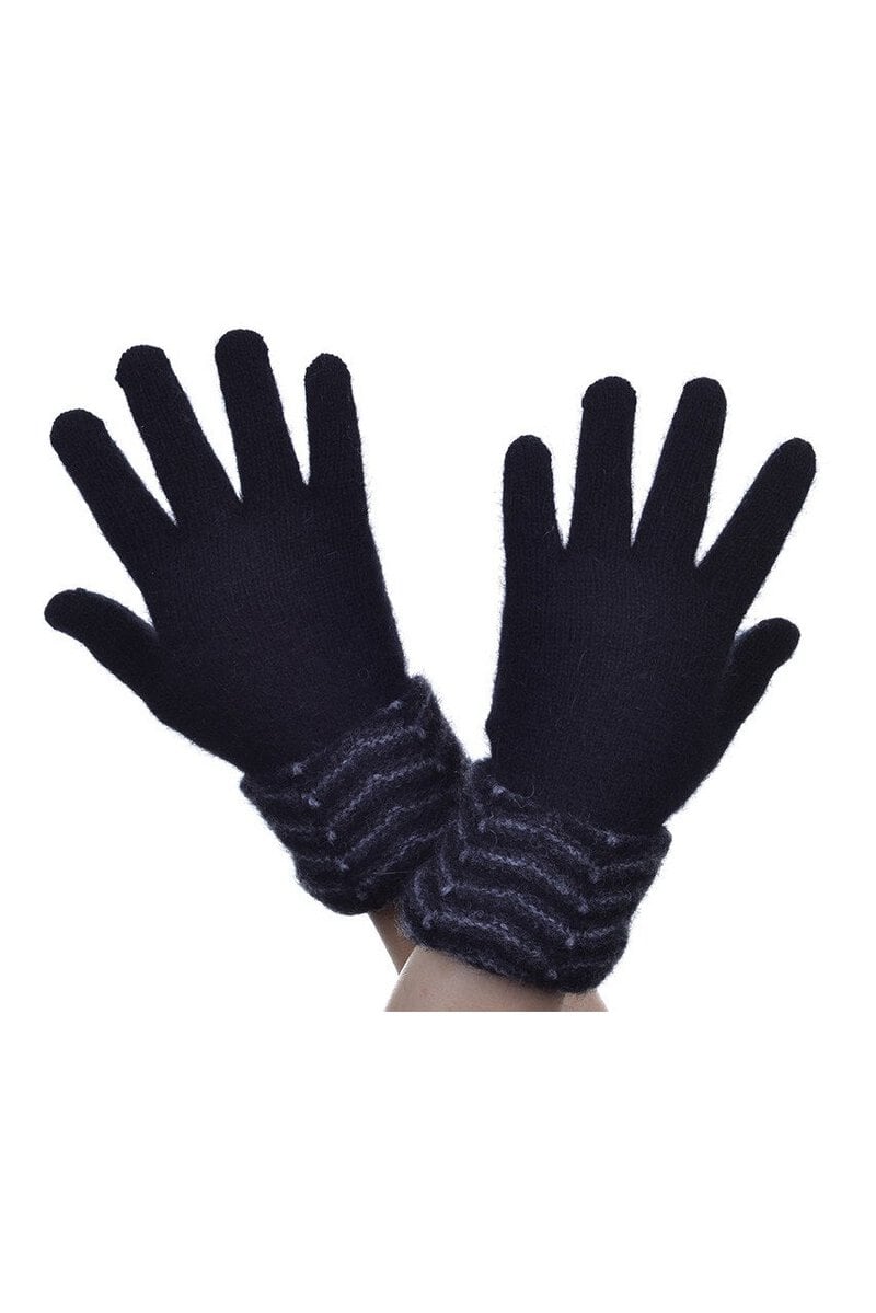McDonalds Possum Merino Multi Tone Cuff Gloves Charcoal/Heather/Pewter
